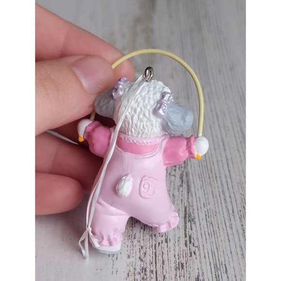 Hallmark 1993 daughter sheep jump rope ornament Easter egg - Picture 5 of 7